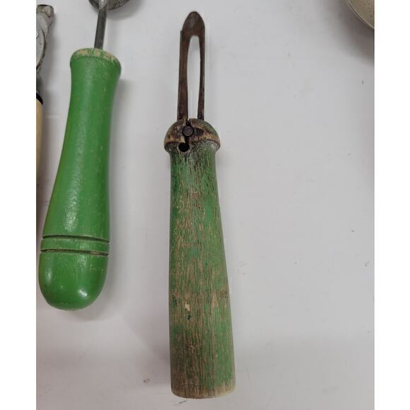 Vintage Mid Century Lot-Five Kitchen Tools masher scoop Melon Baller can opener - Picture 3 of 13